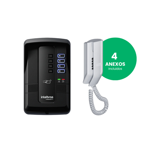 Intercomunicador Intelbras para 4 departamentos
